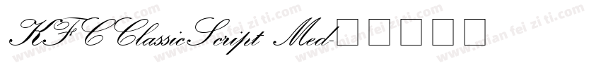 KFCClassicScript Med字体转换